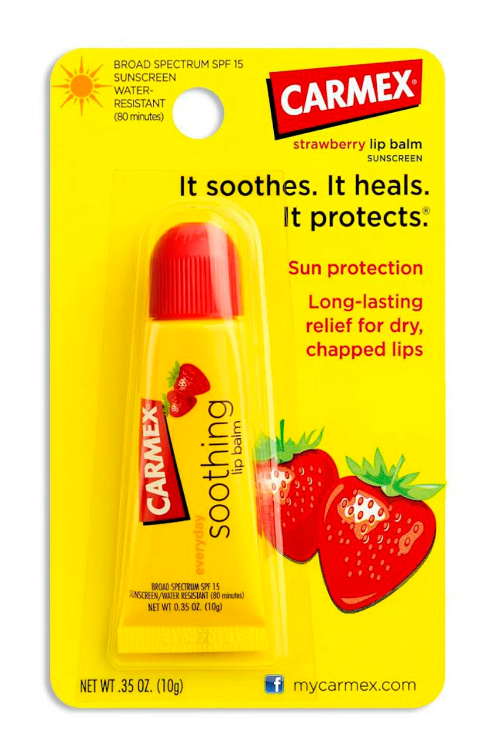 Бальзам для губ со вкусом клубники в тубе / Everyday Soothing Lip Balm Strawberry Tube 10гр