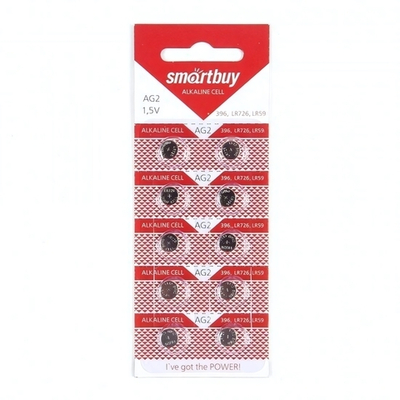 Батарейки SmartBuy AG2 BL10, 012028