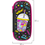 Пенал BRAUBERG 1 отделение 1 откидная планка EVA 22х10х5 см "Pop style" (2 штуки в упаковке)