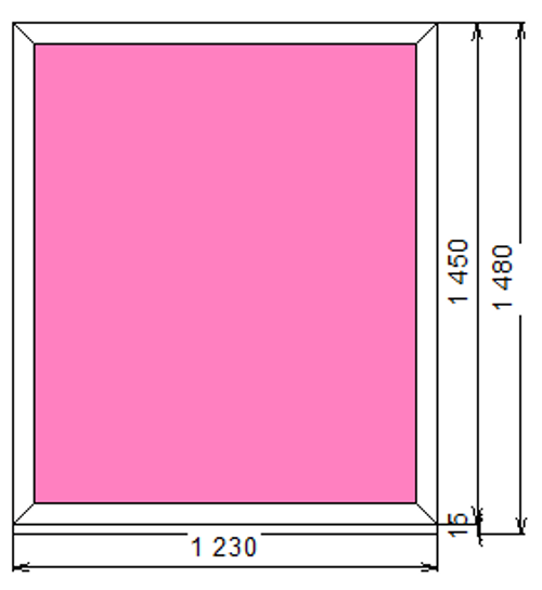 Пластиковое окно 1450 х 1230  ТермА Эко