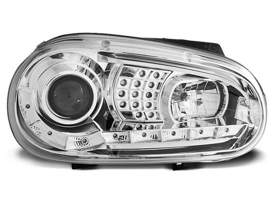 Передние фары VW Golf 4 daylight chrome