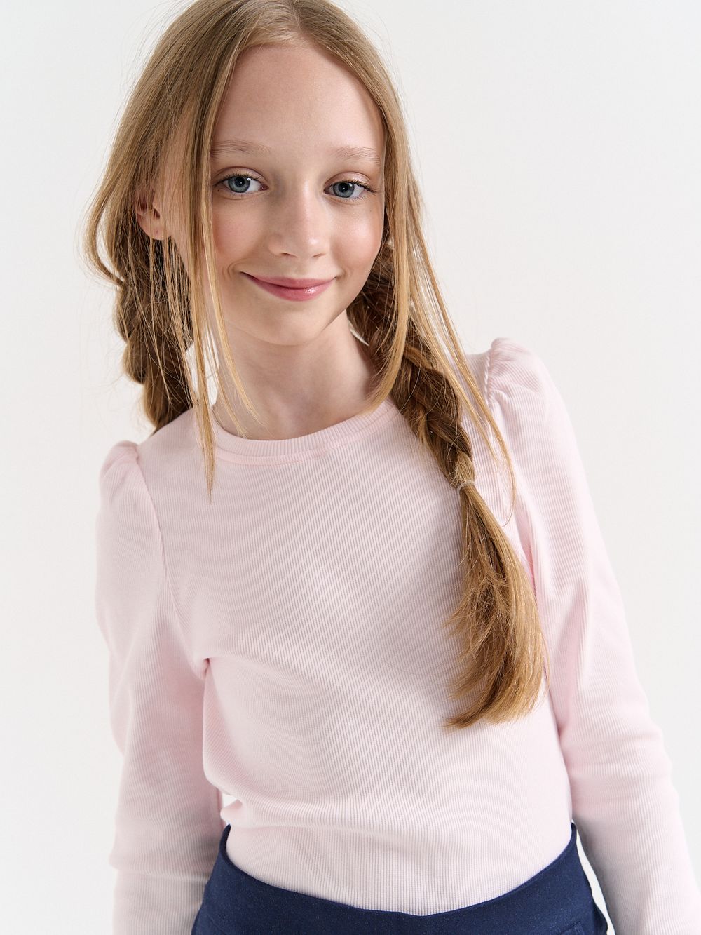 Лонгслив с рукавом-фонариком "Розовый" 7+