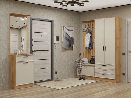 Прихожая Стиль-04 Cream Silk Дуб Вотан