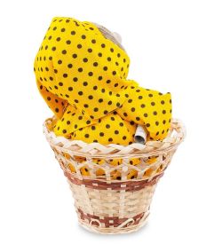 Народные промыслы КN02-008 Домовой «Марья в корзинкеэ» 28х14 (к уюту в доме)