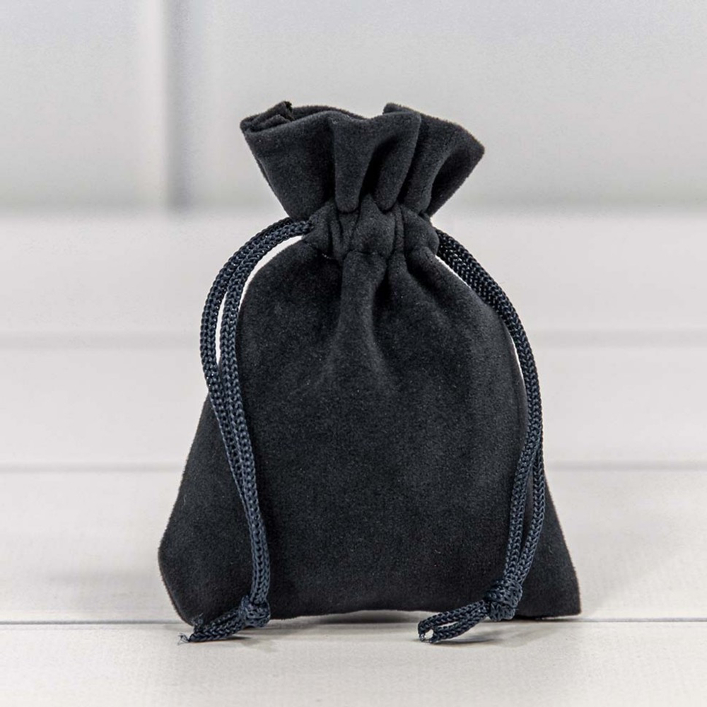 Мешочек 7х9см Бархат класс А (Синий, Черный)