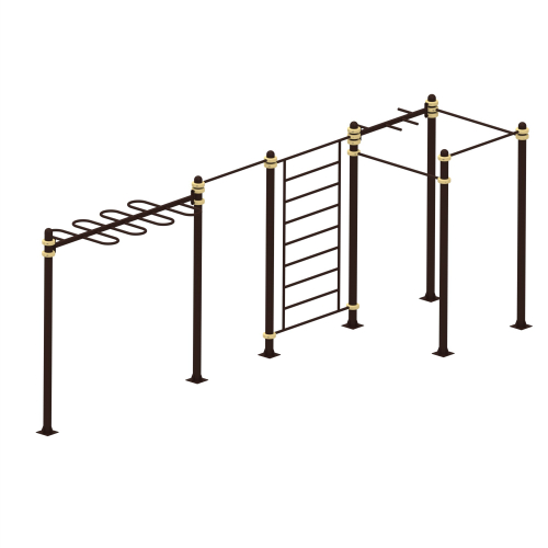 Спортивный комплекс №81, рукоход, шведская стенка, турники, 7150*1710*2700 мм., D=89 мм.