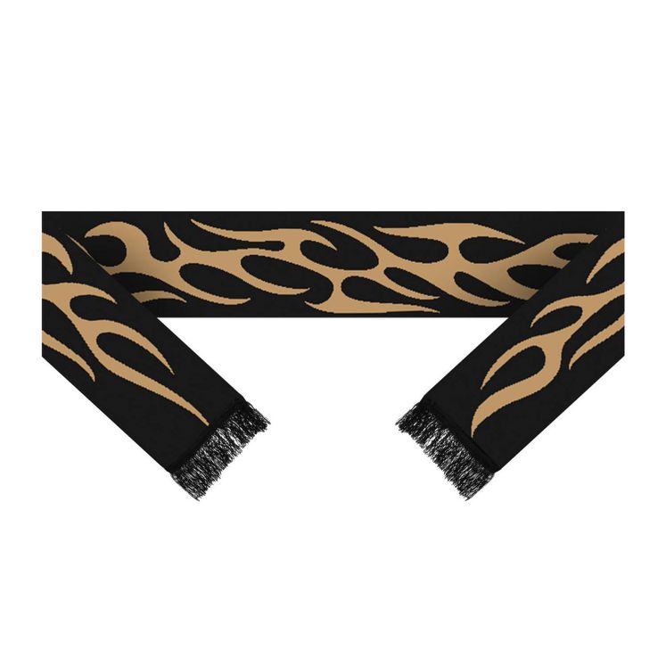 Шарф двусторонний ТАЙНА Трайбл Черный/бежевый