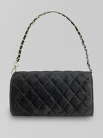 Сумка-клатч 25003 замшевая с золотой фурнитурой