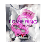 Розовое эрекционное кольцо 2см с вибратором и подхватом ToyFa Basic 818037-3