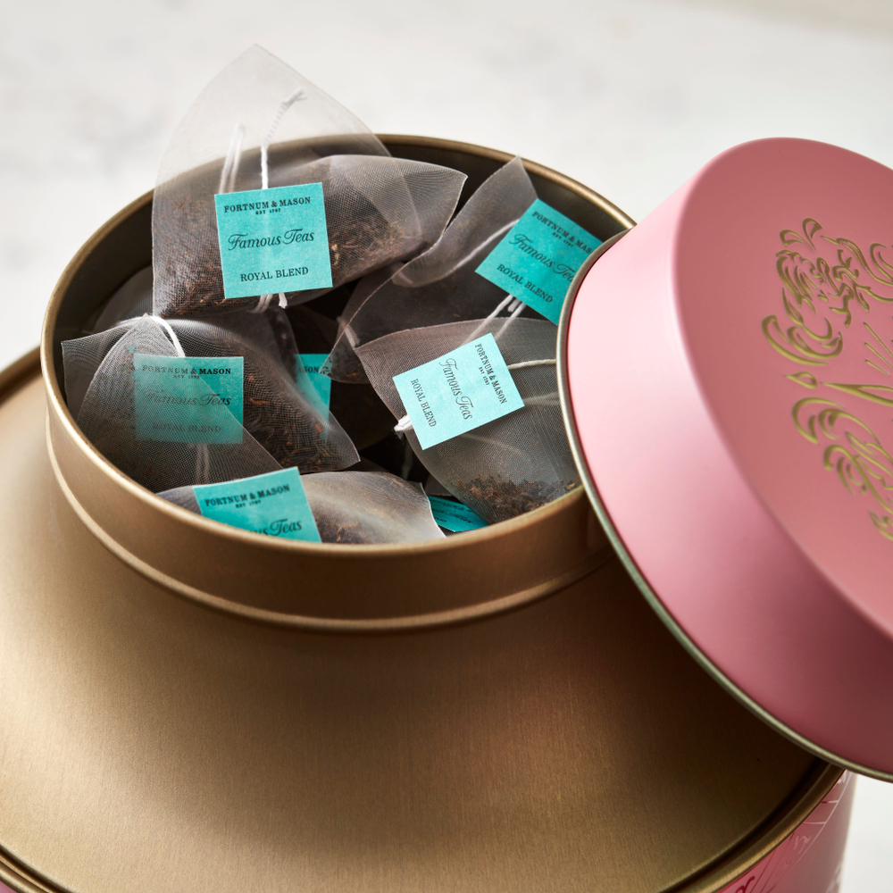 Fortnum and Mason Черный чай Royal Blend Pocket круглая банка в пакетиках, 5 штук по12,5г