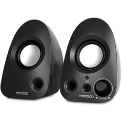 MICROLAB B19 черный {6 Вт RMS, Распределение мощности 3 Вт X 2, Гармонические искажения: &lt; 0,5% (1 Вт 1 кГц), Частотная характеристика: 40 Гц - 20 кГц, Чувствительность: 380 мВ}