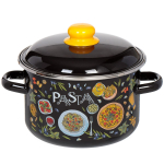 Кастрюля сталь, эмал, 4 л, с крыш, СтальЭмаль, Паста, 1RD201M, индукц