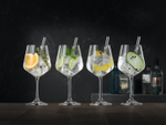Набор из 4-х бокалов для коктейлей с трубочками Gin Tonic Tastes Good 640 мл Nachtmann