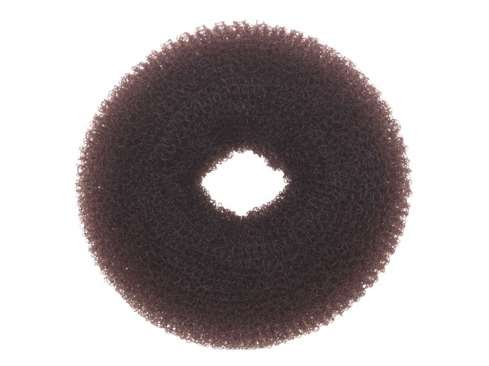 Валик круглый коричневый, для волос сетка, d 10 см