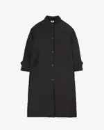 Плащ FOS Длинный Утепленный Женский черный