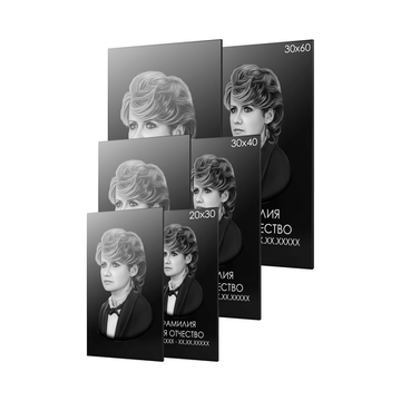 Портретная плитка черная (гранит)