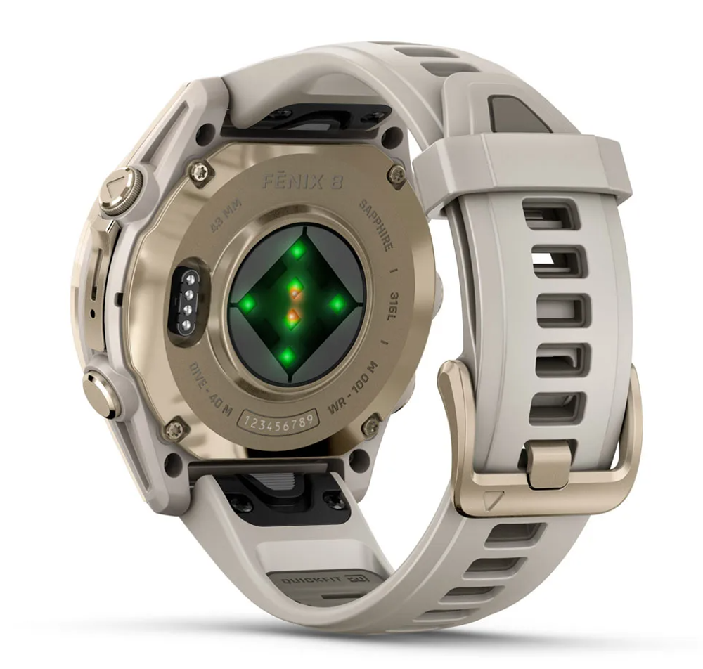 Часы Garmin Fenix 8, 43mm, Amoled Sapphire Soft Gold