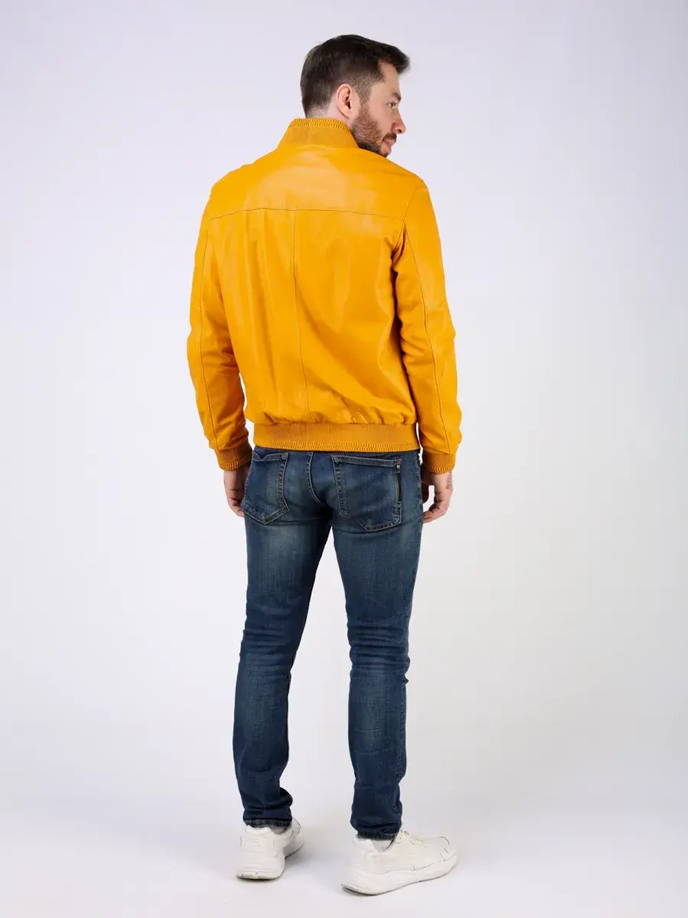 Кожаная куртка демисезонная Турция бомбер