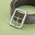 Пряжка ременная (40мм), арт. NR01, цв. Никель, нержавеющая сталь