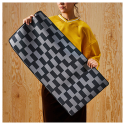 BLÅSKATA Игровой коврик для мыши, черный/серый дизайн, 40x80 см
