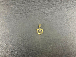 Подвеска. Эдельвейс с камнем малый