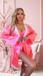 Халат кружевной с вышивкой