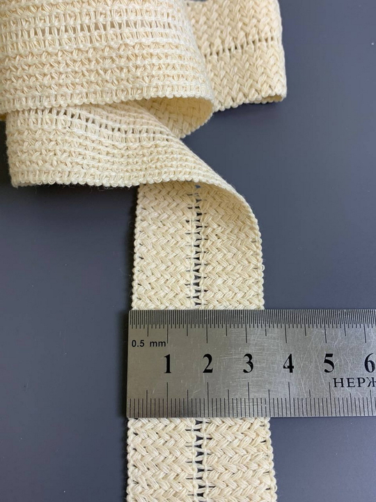 Тесьма хб, беж, 3,5см AF8413