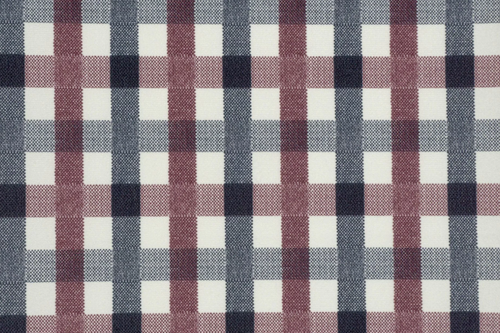 CLASSIC CHECK 4 мебельный велюр, рисунок клетка, белый фиолетовый синий, 1,4 м