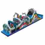 Надувная полоса препятствий «Город роботов», 20×3,3×5,4 м