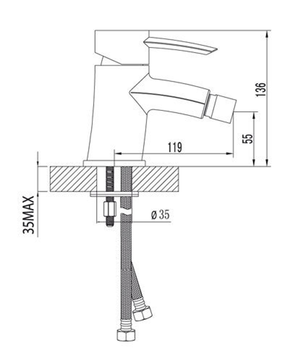 Смеситель для биде LEMARK ANTLANTISS – LM3208C