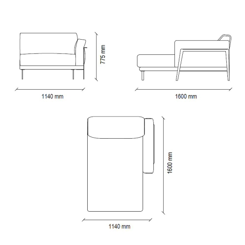 Лаунж левый (K5) ENZA HOME EMOTICON EH72109
