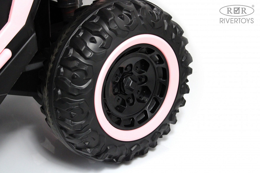 Детский электромобиль RiverToys E001EE розовый
