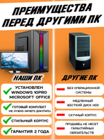 Компьютер с монитором комплект Core i3 16 GB SSD 512 GB