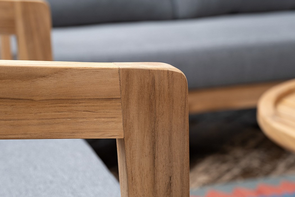 Диванная группа из тика Joygarden ВЕНТО L, Natural Teak, серый