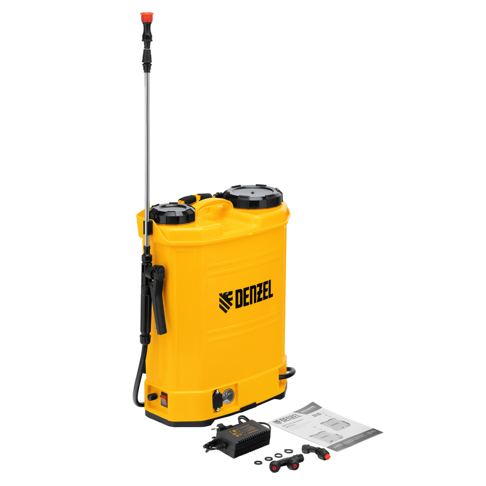 Опрыскиватель ранцевый аккумуляторный D-16LA, 16 л, 12 В, 8 Ач Denzel