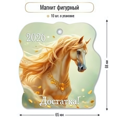 Магнит фигурный 2026 "Достатка" 9735 (Квадра)