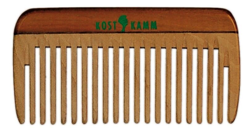 Миниатюрная карманная расческа Kost Kamm, деревянная, 8 см, крупная (19)
