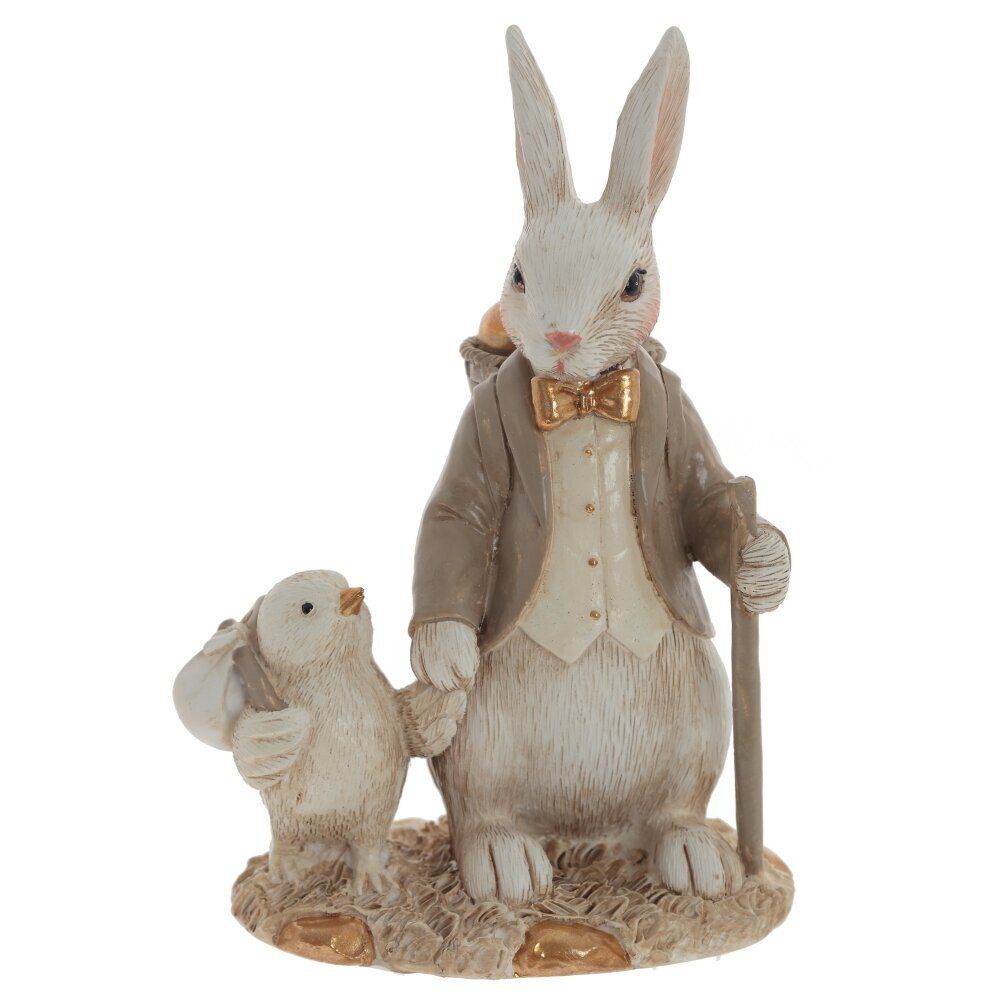 GAEM Фигурка декоративная "Заяц с цыпленком", L11 W7 H15 см