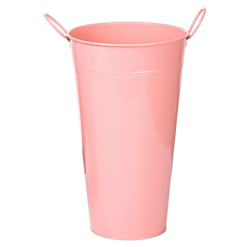 Вазон металлический D16,5*10,5*H28см Розовый (STG604)