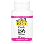 Natural Factors, витамин B6, 100 мг, 90 таблеток
