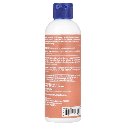 The Vitamin Shoppe, Касторовое масло, 237 мл (8 жидк. унц.)