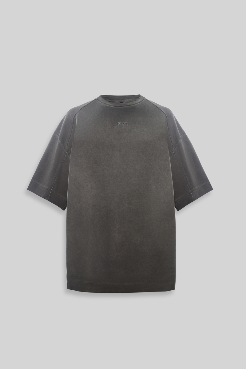 Оверсайз футболка из плотного хлопка серая