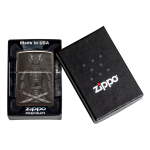 Зажигалка Zippo Knight Fight Design с покрытием High Polish Black