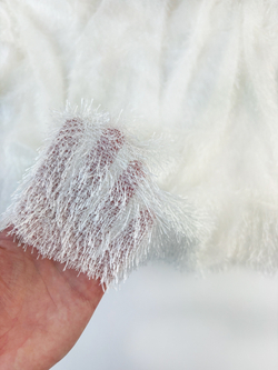 ТЕПЛЫЙ БЕЛЫЙ - Паутинка-травка (1417 Маша) УЦЕНКА!