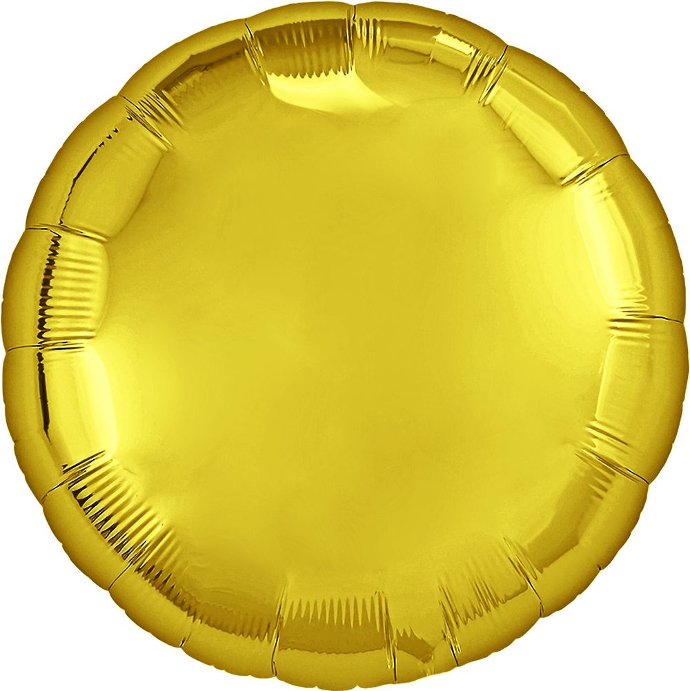 Шар (18"/46 см) Круг, Золото 1 шт.