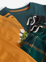 Пижама для мальчика Next B71-593, 2 шт., Светло-оранжевый, Темно-зеленый