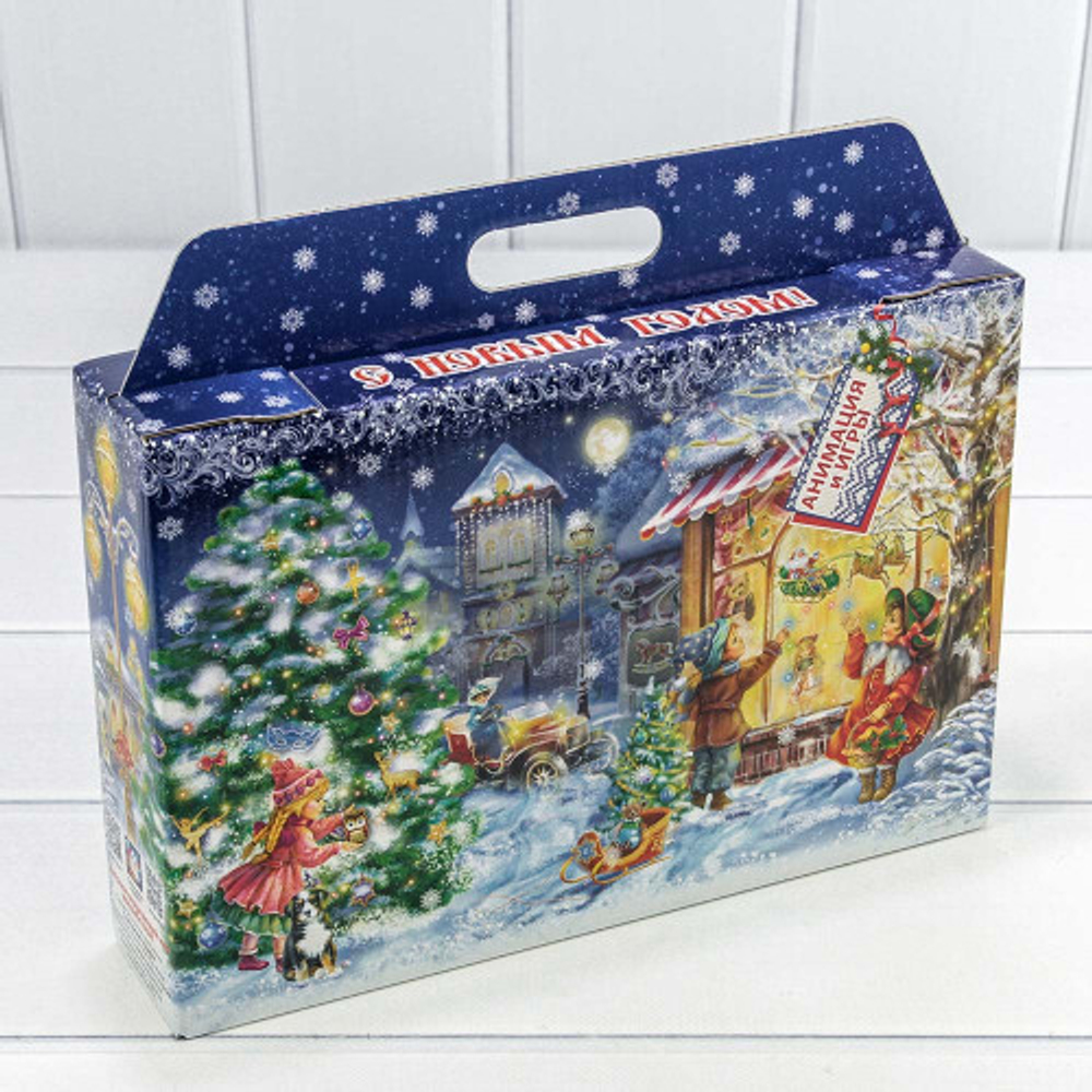 Коробка 31 х 27 х 6.5 см "Чудо" Складная (Синий)