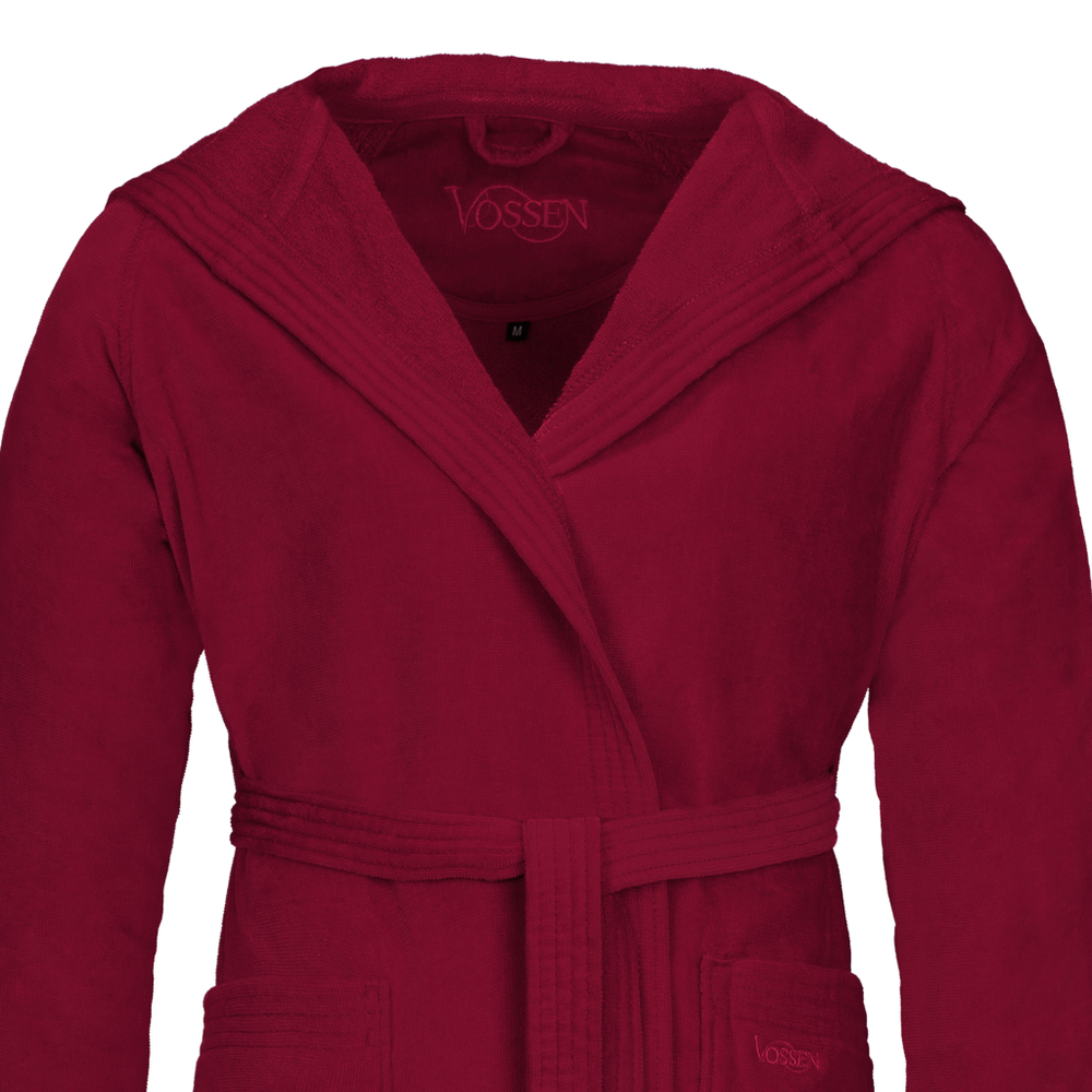 Халат велюровый Vossen Texas rubin 390 красный