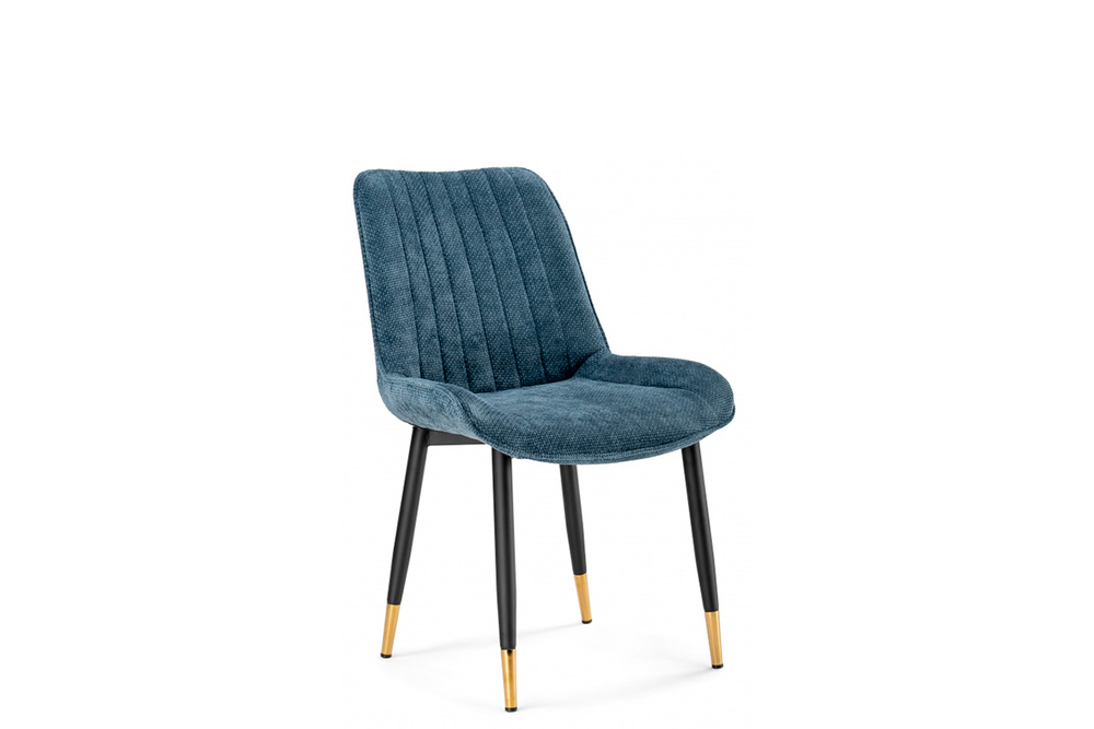 Seda-1 Blue/MC-102-1 blue fabric (GY91-17)/black legs with golden ends стул