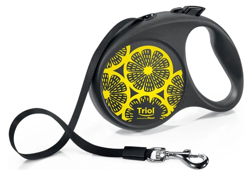 + Поводок-рулетка TRIOL Flexi Joy Lemon ременной для собак, 25 кг 5 м (M)